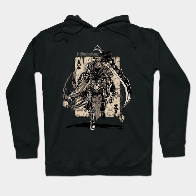 The Ace Of Spades Warrior Hoodie by Hellustrations